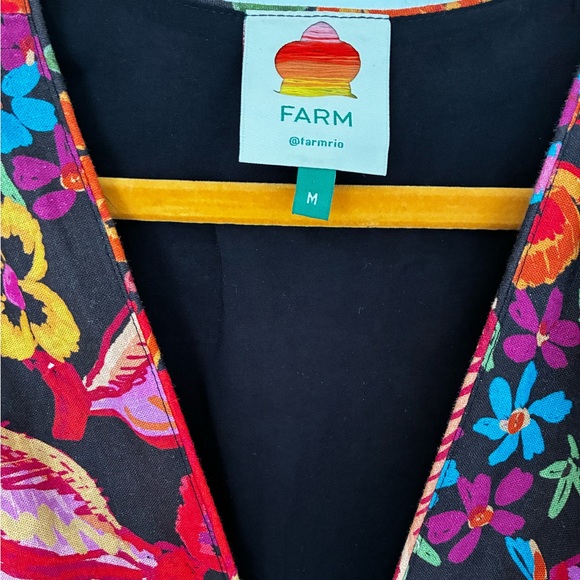 Farm Rio Black Spring Bananas Print Mini Dress - Picture 7 of 11